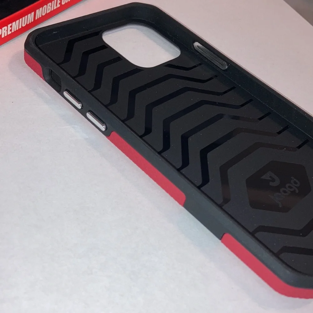 Jaagd Slim Case Compatible with iPhone 12 and iPhone 12 Pro - Case (Red)